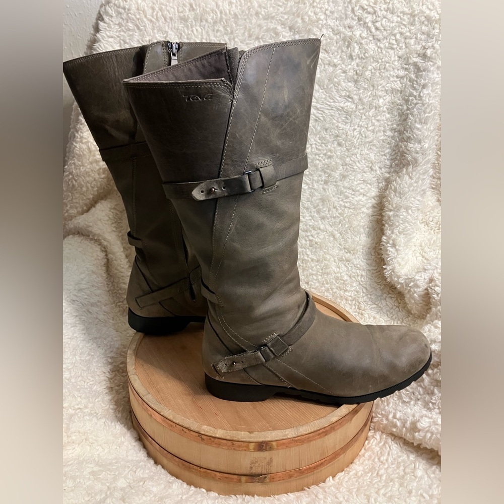 Teva De La Vina Tall Waterproof Leather Riding Boots Size 11